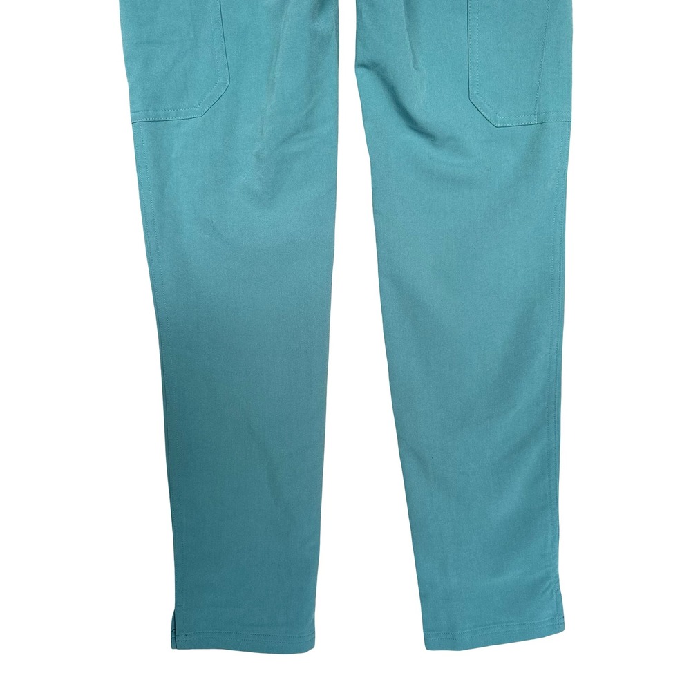 Figs Yola High-Rise Slim Fit Teal Anti-Wrinkle Scrub Trouser Pants Size XXS - Picture 7 of 8